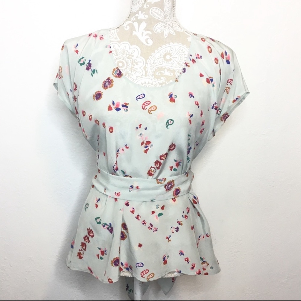 Rebecca Taylor Blouse Floral Paisley